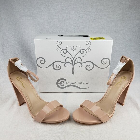 Elegant Collection Jinny-5 Style Pink Blush Heels Shoes - Picture 2 of 9
